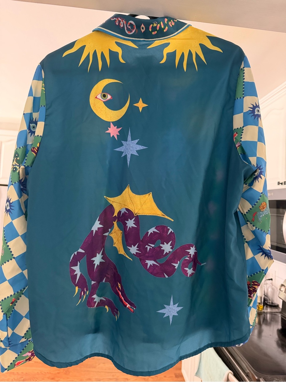 Elementality Celestial Dragon Button-Up Shirt - Picture 2 of 5